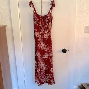 Reformation floral red dress